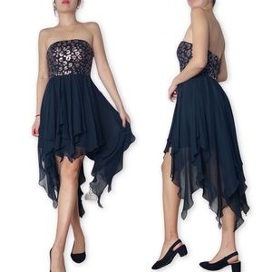 Y2K I.m. Dress Cheetah Sequin Chiffon Handkerchief Dress Size 3